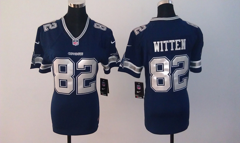 Womens Dallas Cowboys 82 Jason Witten Blue Nike Jerseys